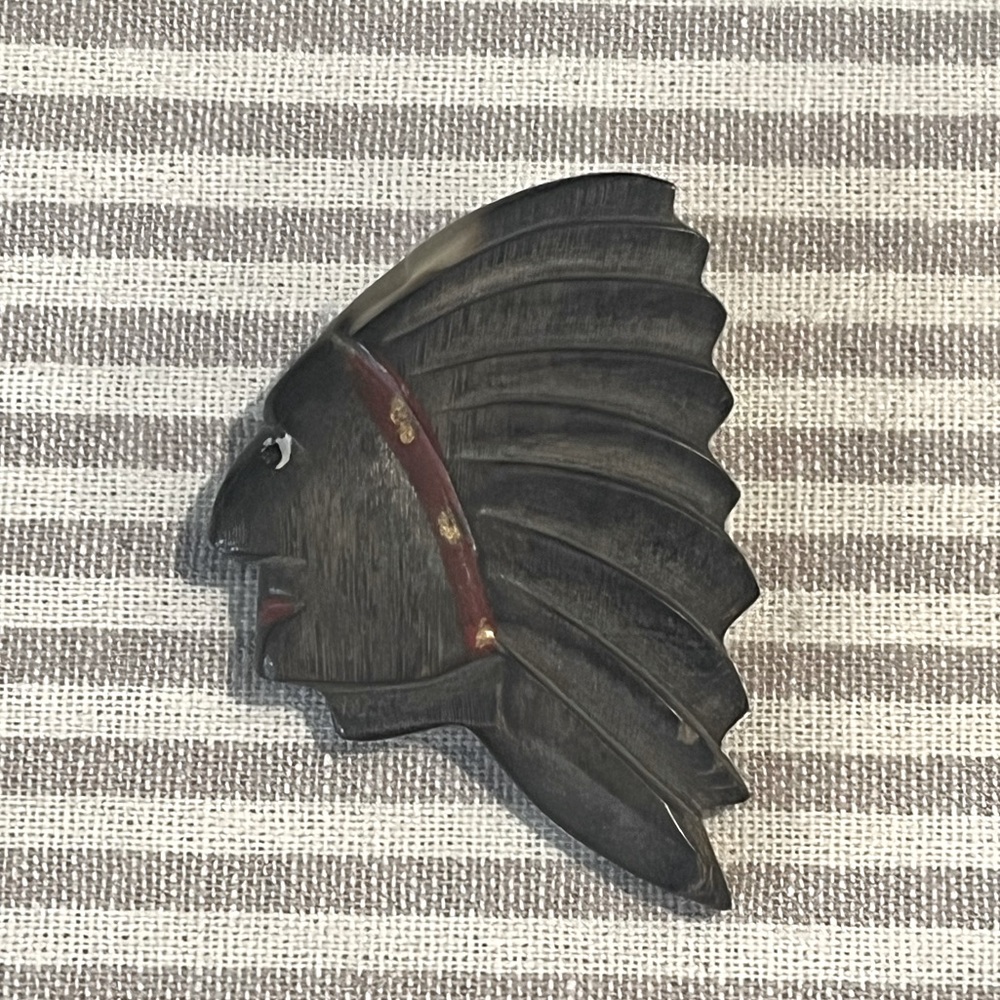 Vintage Indian Chief Brooch